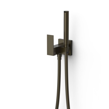 Monomando empotrar para WC bidé CUADRO-TRES negro bronce - 00612301KMB - Tres