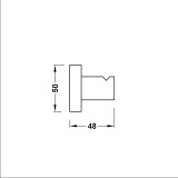 Percha pared CUADRADO grafito - 10723620GR 2
