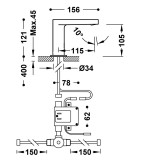 Grifo lavabo electrónico TRES premezclador cromo - 20560320 2