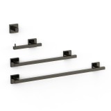 Conjunto accesorios de baño CUADRADO TRES negro metalizado - 09598101KM 1