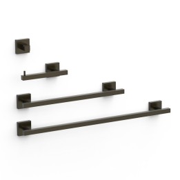 Conjunto accesorios de baño CUADRADO TRES negro bronce - 09598101KMB 1