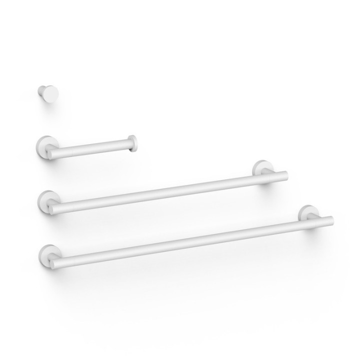 Conjunto accesorios de baño REDONDO TRES blanco mate - 09598102BM 1