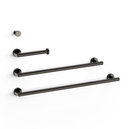 Conjunto accesorios de baño REDONDO TRES negro metalizado - 09598102KM 1