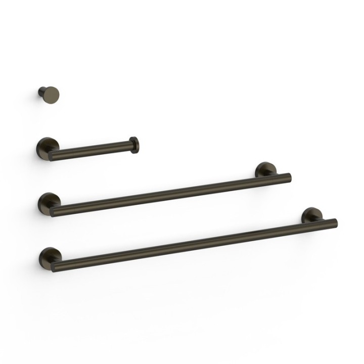 Conjunto accesorios de baño REDONDO TRES negro bronce - 09598102KMB 1