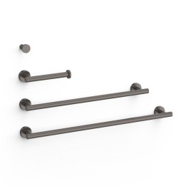 Conjunto accesorios de baño REDONDO TRES grafito - 09598102GR 1