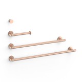 Conjunto accesorios de baño REDONDO TRES oro rosa mate - 09598102OPM 1