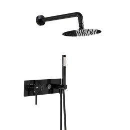 Kit monomando ducha empotrado 2-vías TUBE black chrome - Pack 148 Wall/BC 1