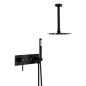 Kit monomando ducha empotrado 2-vías TUBE black chrome - Pack 148 Top/BC