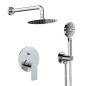 Kit monomando ducha empotrado 2-vías INOA cromo - Pack 39 Wall
