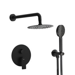 Kit monomando ducha empotrado 2-vías INOA negro mate - Pack 39 Wall/N 1
