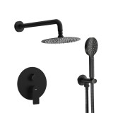 Kit monomando ducha empotrado 2-vías INOA negro mate - Pack 39 Wall/N 1