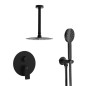 Kit monomando ducha empotrado 2-vías INOA negro mate - Pack 39 Top/N
