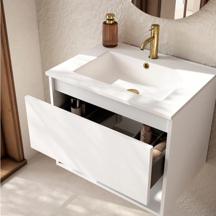 Mueble baño suspendido BOX 1 cajón 1 hueco - Visobath 2