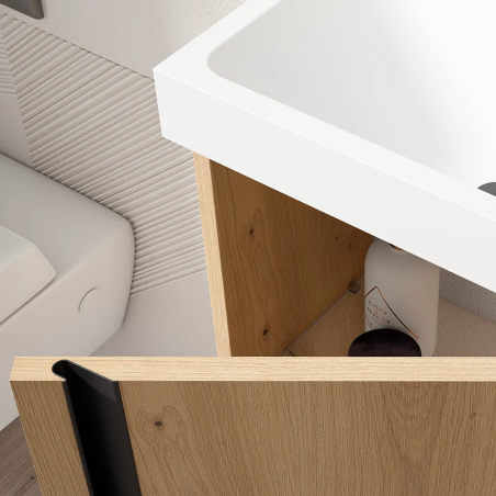 Mueble baño suspendido NIDO con lavabo y espejo - Visobath