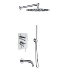 Kit monomando ducha empotrado 3-vías ODISEA cromo - K3915132 - Ramón Soler