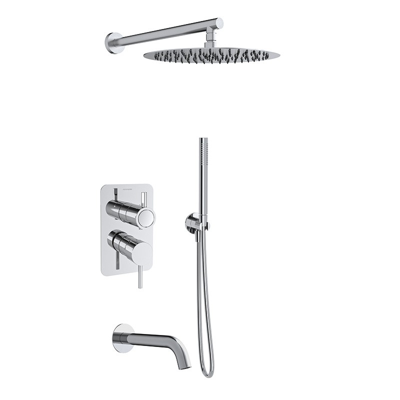 Kit monomando ducha empotrado 3-vías ODISEA cromo - K3915132