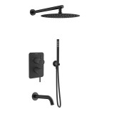 Kit monomando ducha empotrado 3-vías ODISEA negro mate - K3915132NM 1