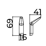Percha AURA cromo - CAA006-01 2
