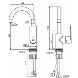 Monomando lavabo alto INOA cromo - 39115 1