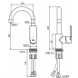 Monomando lavabo alto INOA cromo - 39115