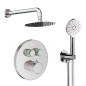 Kit termostático ducha empotrado 2-vías TUBE cromo - Pack 52148/2