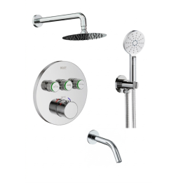 Kit termostático ducha empotrado 3-vías TUBE cromo - Pack 52149/1 1