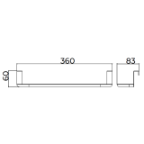 Toallero mueble AURA niquel cepillado - CAA006-10/NQ 2