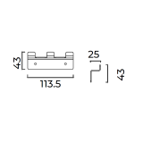 Percha triple FORM oro rosa cepillado - CAF008-02/ORC 2
