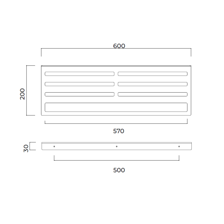 Toallero doble FORM cromo - CAF008-05 2