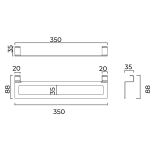 Toallero mueble FORM niquel cepillado - CAF008-10/NQ 2