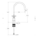 Bimando Lavabo ADAGIO cobre cepillado - 910102CUC 2
