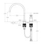 Monomando lavabo repisa ADAGIO cobre cepillado - 914702CUC