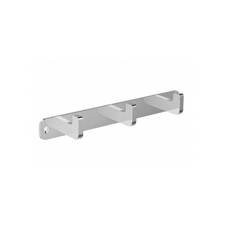 Percha triple NOVA cromo - CAN007-02 1