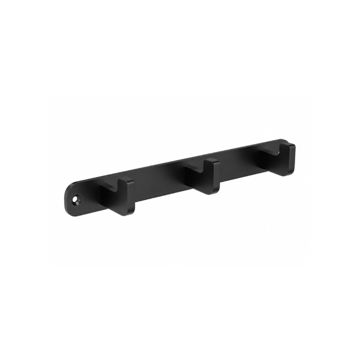 Percha triple NOVA negro mate - CAN007-02/NG 1