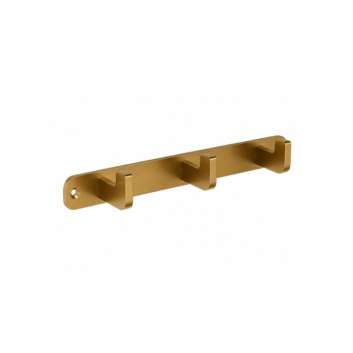 Percha triple NOVA oro cepillado - CAN007-02/OC 1