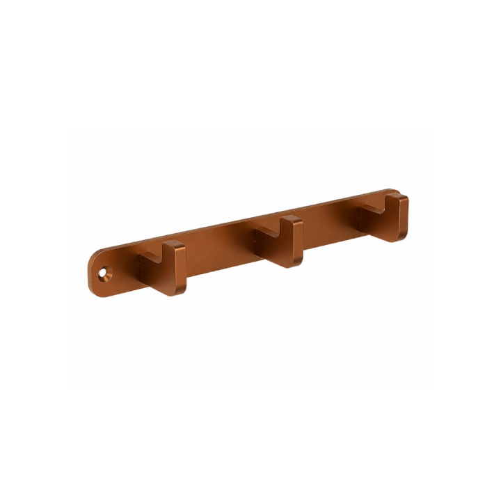 Percha triple NOVA oro rosa cepillado - CAN007-02/ORC 1