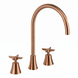Bimando lavabo alto repisa ADAGIO cobre cepillado - 914202CUC 1