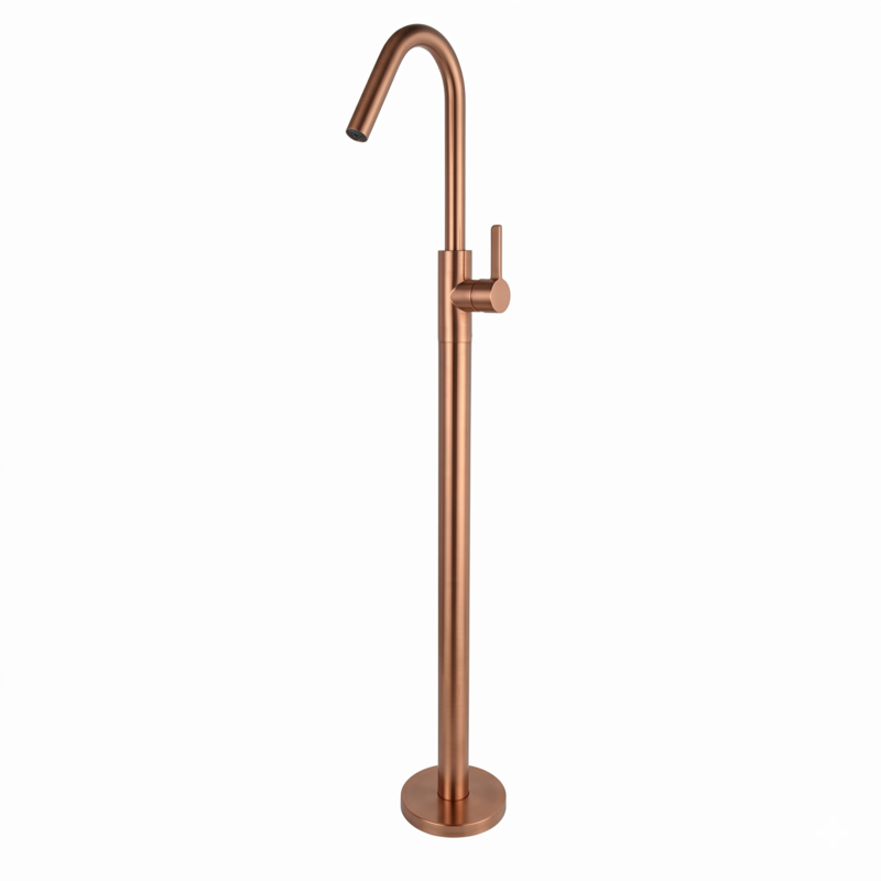 Monomando lavabo a suelo ADAGIO cobre cepillado - 917603CUC
