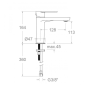 Monomando lavabo ALEXIA cobre cepillado - 360401CUC