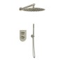 Kit monomando ducha empotrado 2-vías TZAR níquel cepillado - K3415022NC