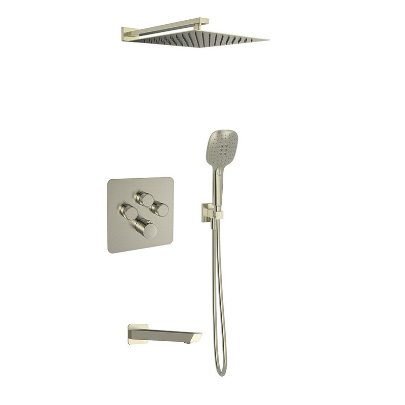 Kit termostático ducha empotrado 3-vías RS SMART níquel cepillado - K85T3011NC