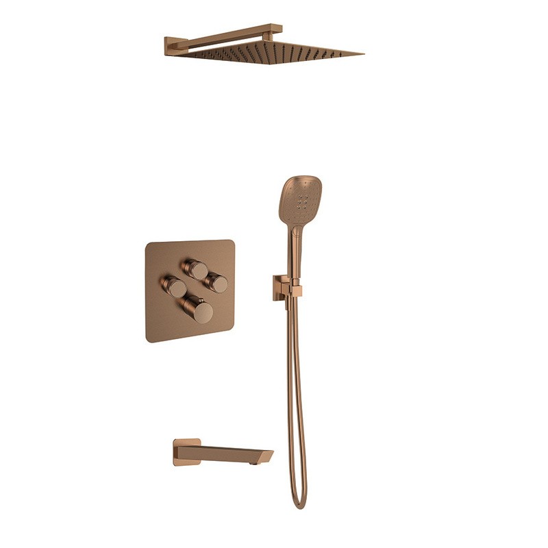 Kit termostático ducha empotrado 3-vías RS SMART cobre cepillado - K85T3011CUC Kit termostático ducha empotrado 3-vías RS SMART cobre cepillado - K85T3011CUC