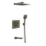 Kit termostático ducha empotrado 3-vías RS SMART grafito - K85T3011GR 1