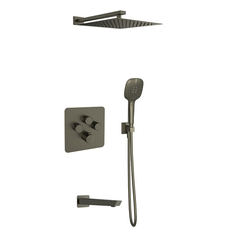 Kit termostático ducha empotrado 3-vías RS SMART grafito - K85T3011GR