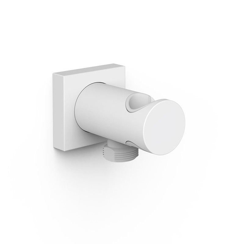 Soporte ducha con toma TRES blanco mate - 21118221BM