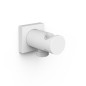 Soporte ducha con toma TRES blanco mate - 21118221BM