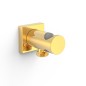Soporte ducha con toma TRES oro brillo - 21118221OR