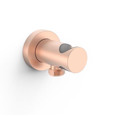 Soporte ducha con toma TRES oro rosa mate - 26118221OPM - Tres