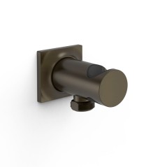 Soporte ducha con toma TRES negro bronce - 21118221KMB - Tres