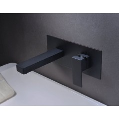 Monomando lavabo empotrado SUIZA negro mate - GLE020/NG